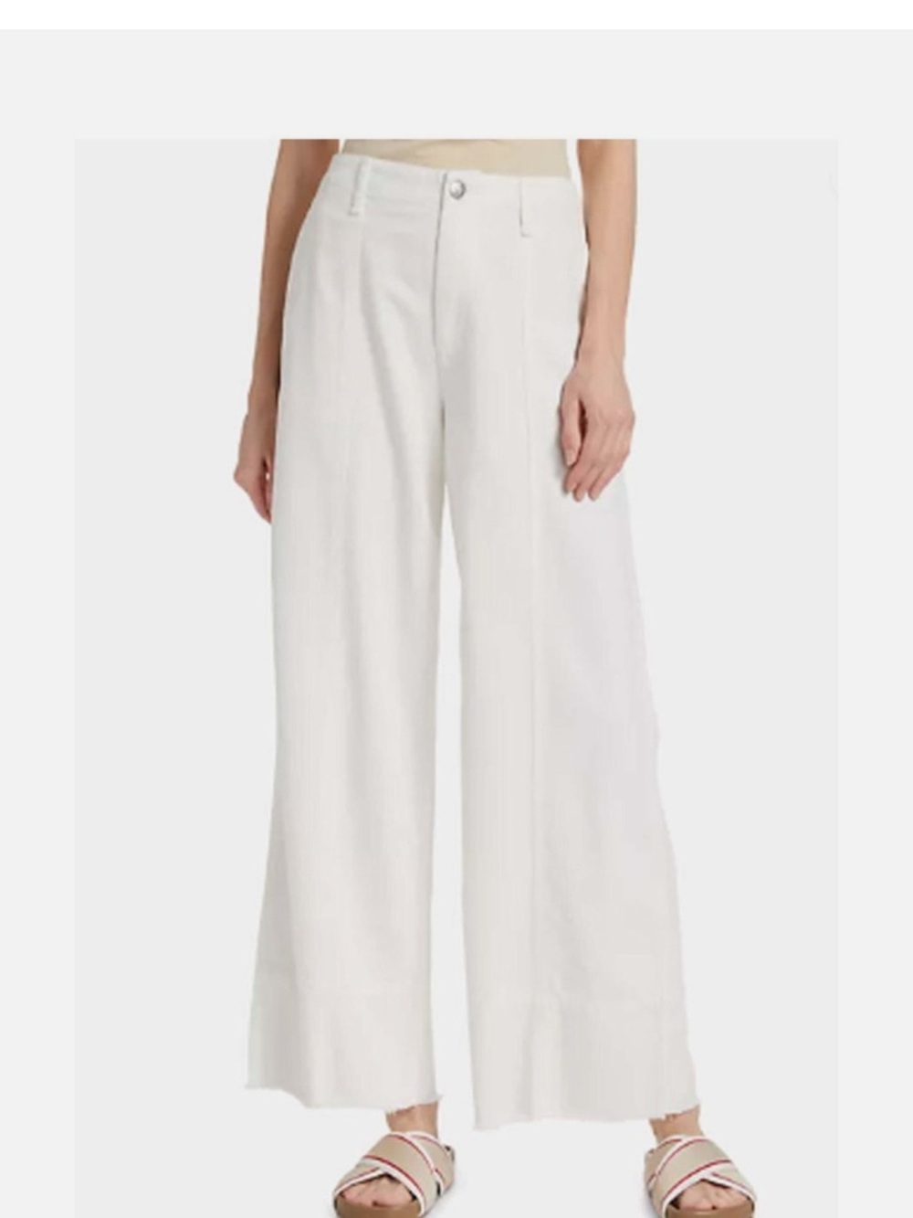 rag & bone Women's Featherweight Arianna Palazzo Jeans White